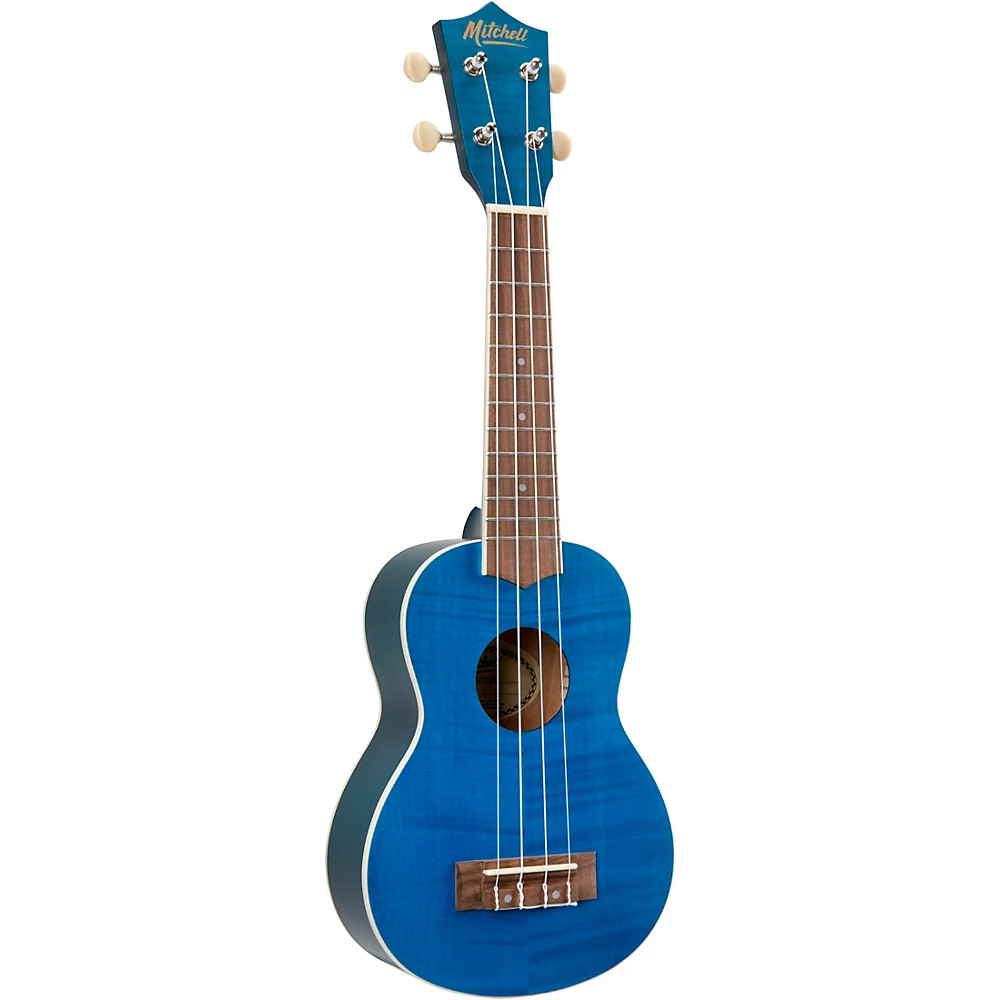 Mitchell MU45F Exotic Ukulele Flamed Maple Blue
