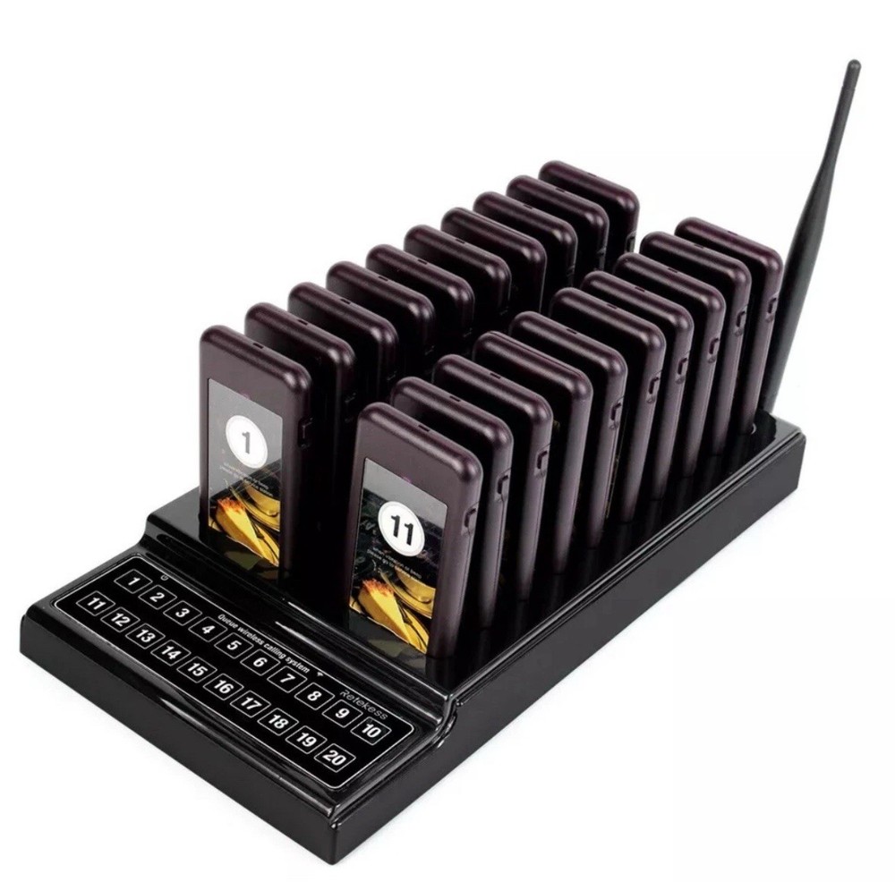 Tivdio Restaurant 18 Coaster Pager Wireless Paging Queuing Calling System Cafe