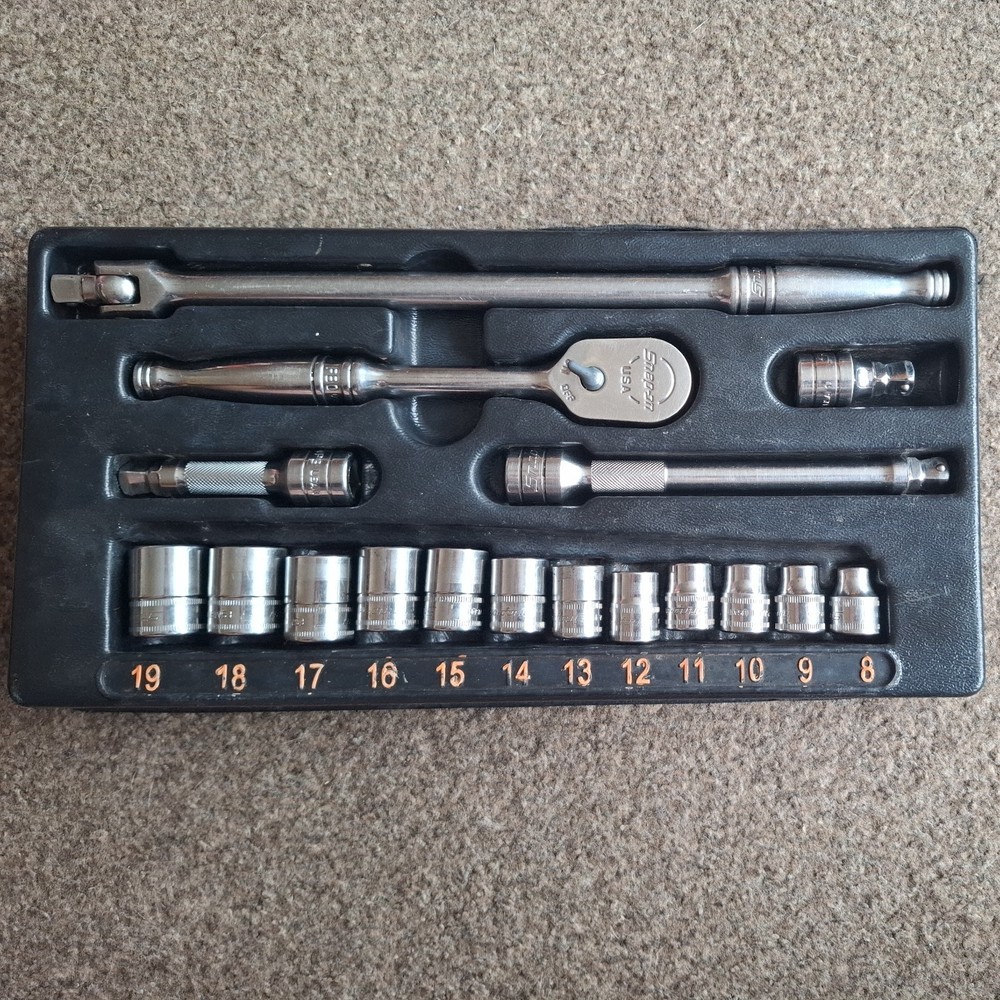 Snap On 3/8 Socket Set Storage Tray Starterset5