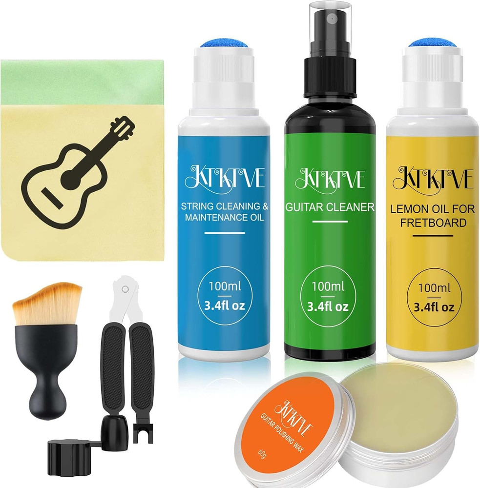 Guitar Cleaning Kit – 8-Pack Complete Care Set with Innovative Sponge Applicator