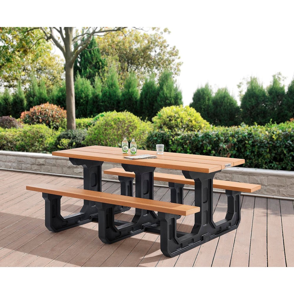 Global Industrial Outdoor 6' Rectangular Picnic Table Recycled Plastic with
