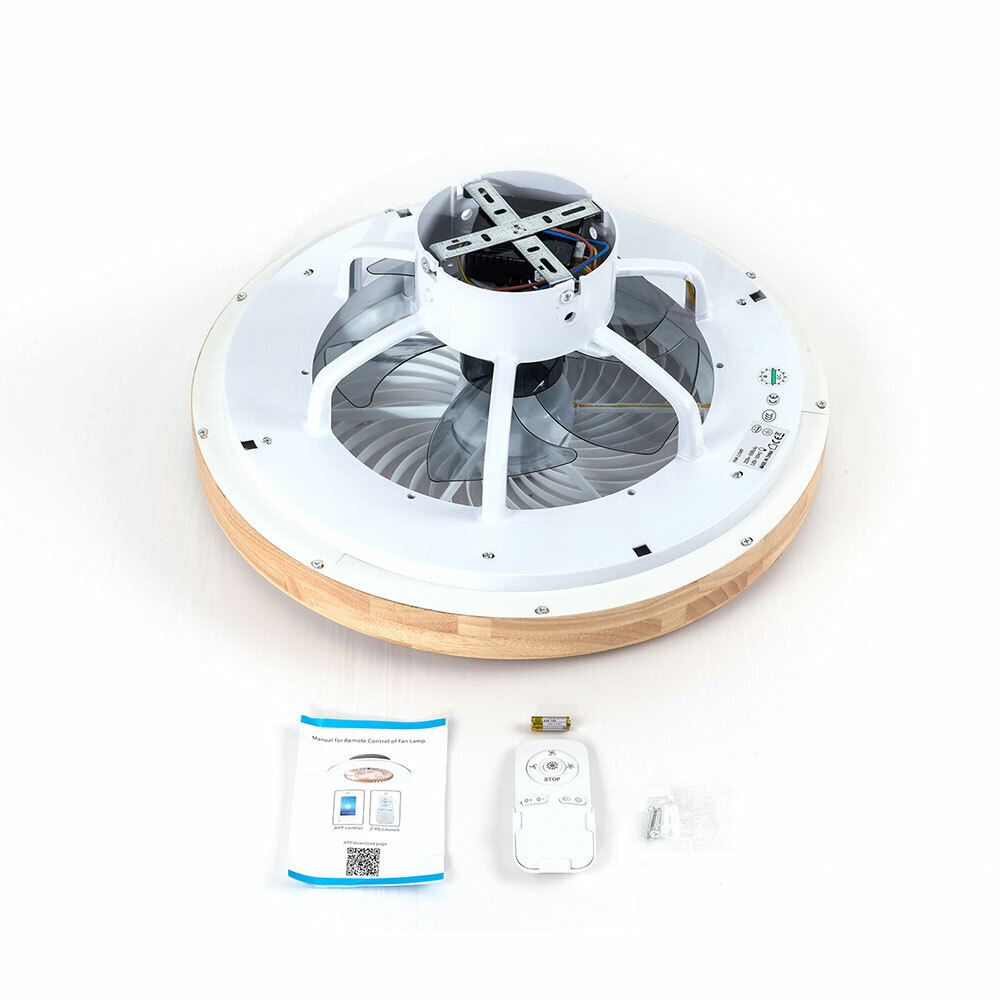 Ceiling Fan Light+Remote Control Modern Invisible fan LED Light Ceiling Mounted