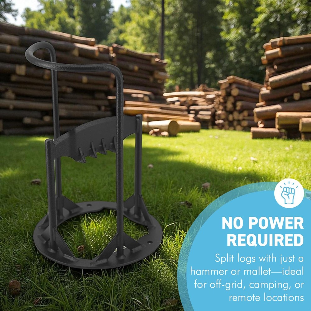 𝗖𝗔𝗦𝗧 𝗜𝗥𝗢𝗡 𝗟𝗢𝗚 𝗦𝗣𝗟𝗜𝗧𝗧𝗘𝗥 Wood & Kindling Splitter 36.5cm (H)