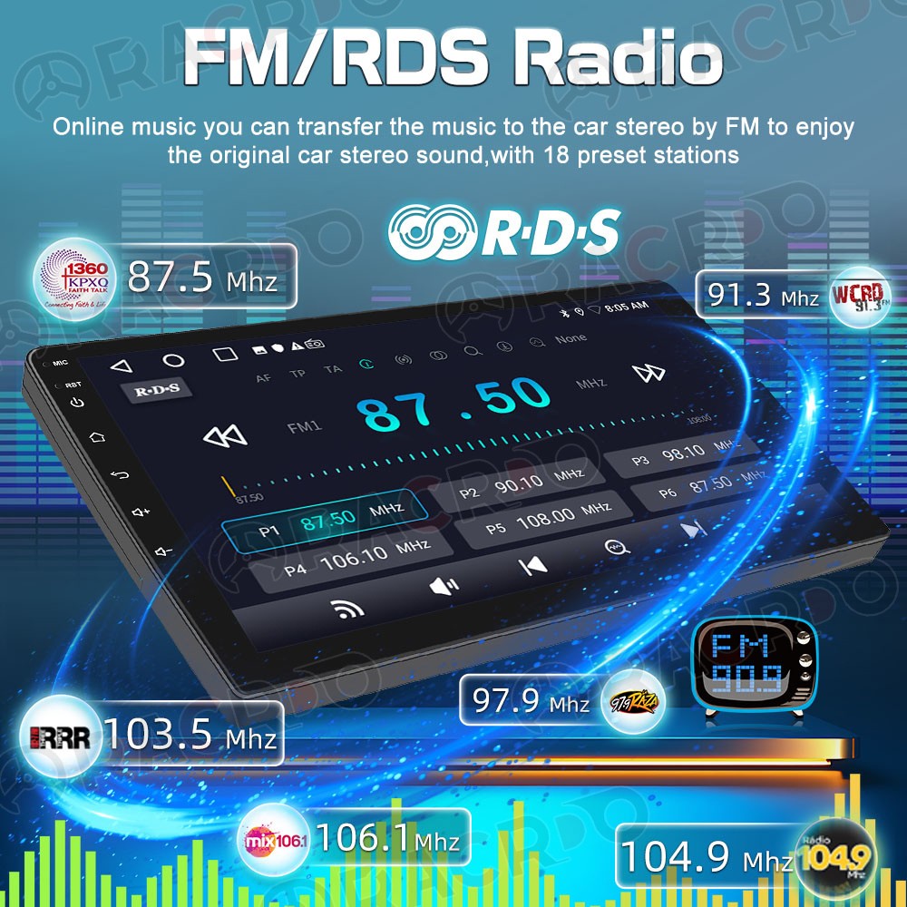 64G For Toyota Corolla 2003-2008 Car Stereo Radio Carplay Android15 GPS WIFI SWC