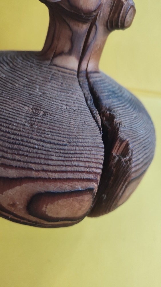 turned wood vase