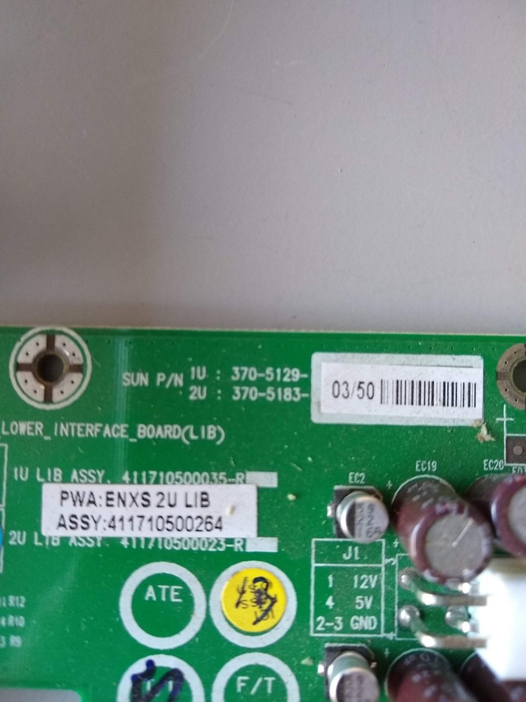 Sun Microsystems 371-0796-01 / 370-5129 Lower Interface Backplane Board for V240