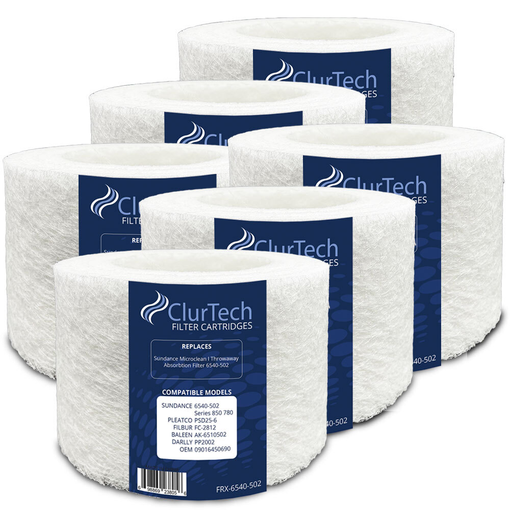 ClurTech Disposable Filter Element 6 Pack Sundance Filter Repl 6540-502 & others