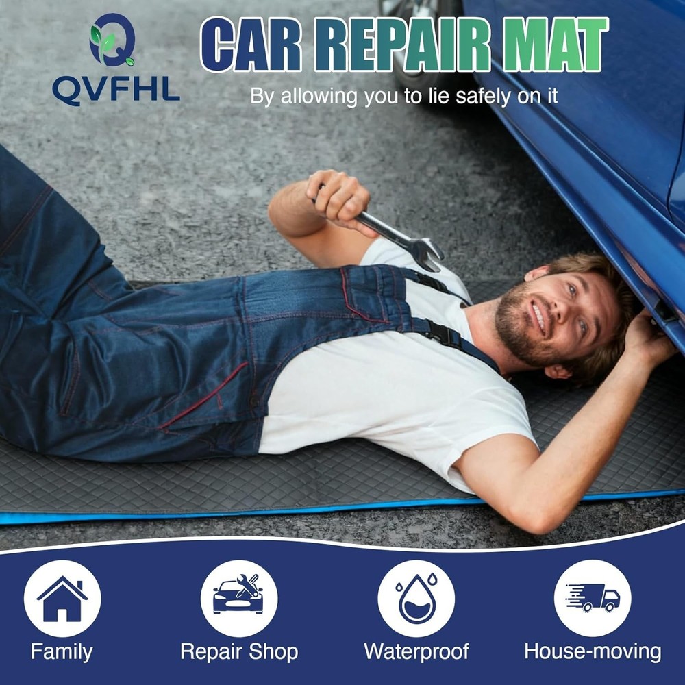 Compact 58" Rolling Mechanics Pad for Comfortable Car Repairs on Any Surface