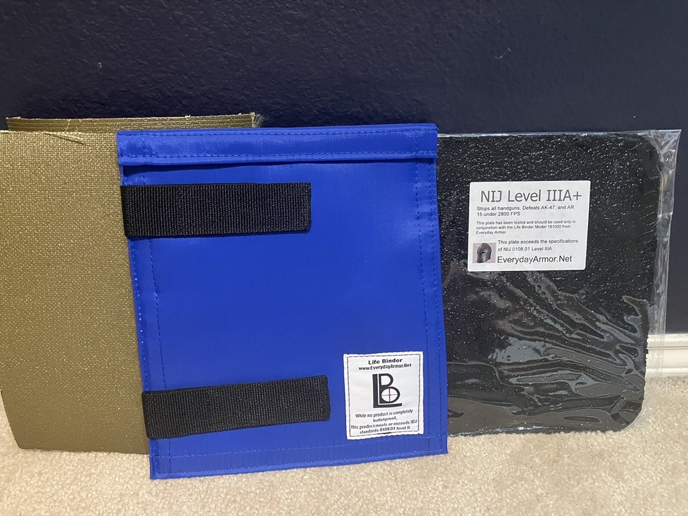 bullet proof binder inserts, With IIIA+ Plate Upgrade