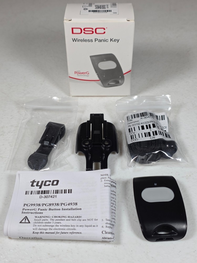 DSC Wireless Panic Key W/Power G Technology - 1 Button - PG9938