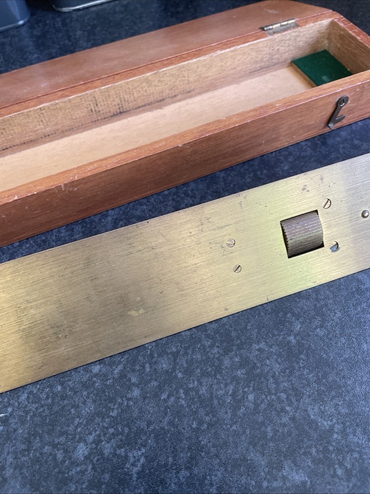 Brass Parallel Ruler Nautical Boxed Props Display