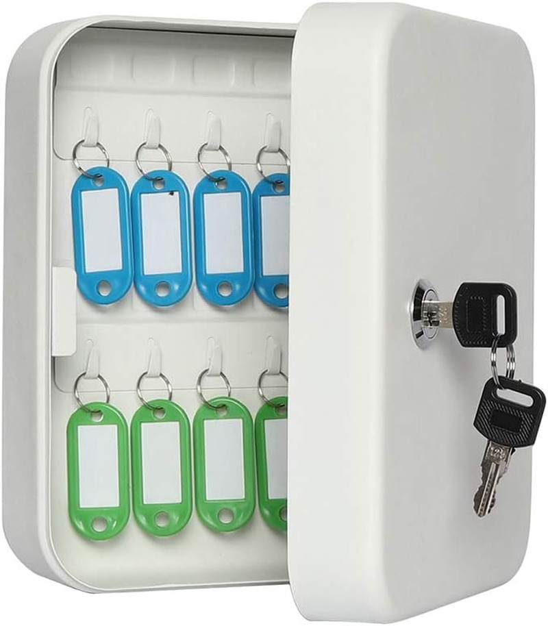 Key Lock Box Wall Mount Security Key Storage Box, Locking Key Cabinet Wall Mount