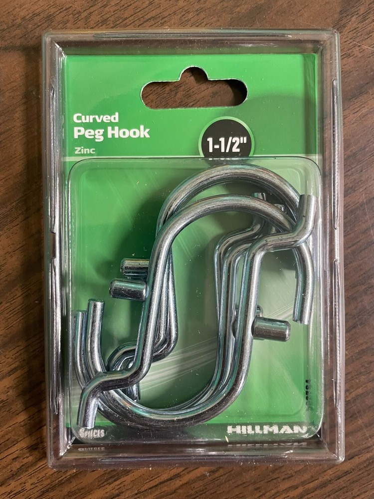 PEG HOOKS (18-HOOKS) 1 1/2" CURVED