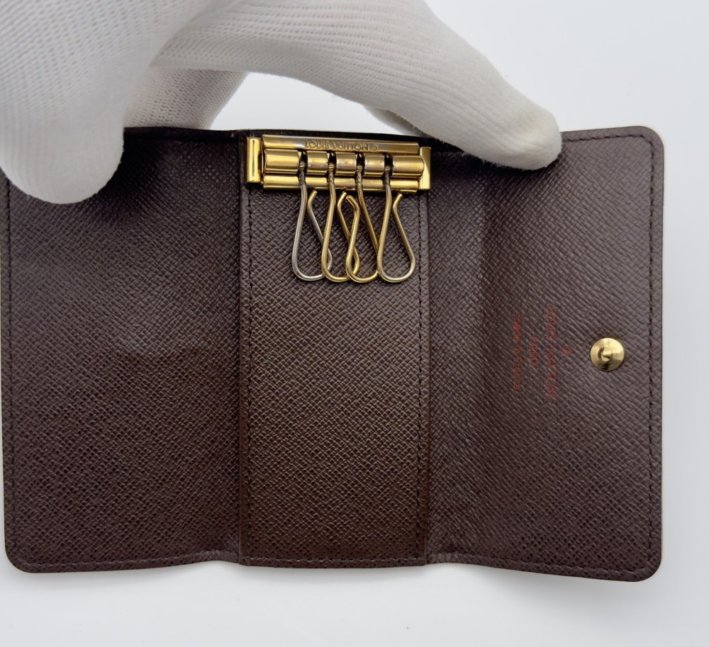 Louis Vuitton Damier Ebene Multicles 4 Key Case Brown Authentic Japan