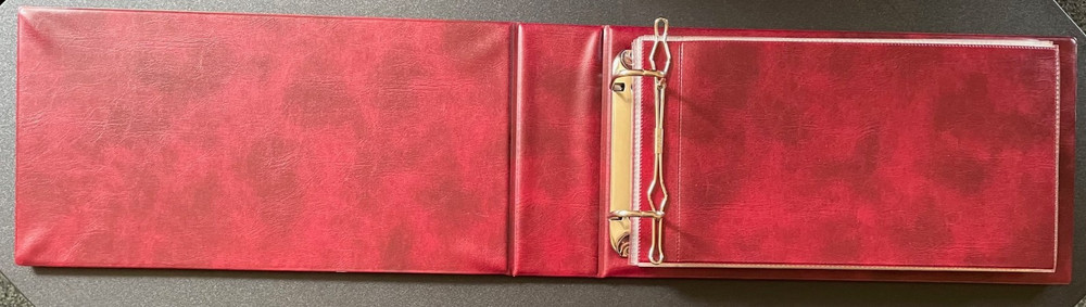 Used Stanley Gibbons 2-Ring First Day Cover Album With 22 no. 2-Pocket Leaves.