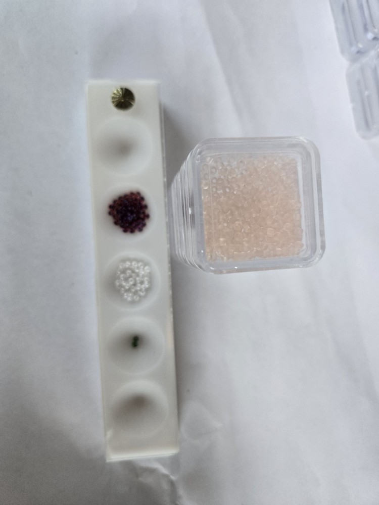 Bead Organizing Lot 90 Stackable Minis 36 Interlocking + Beads and Needles