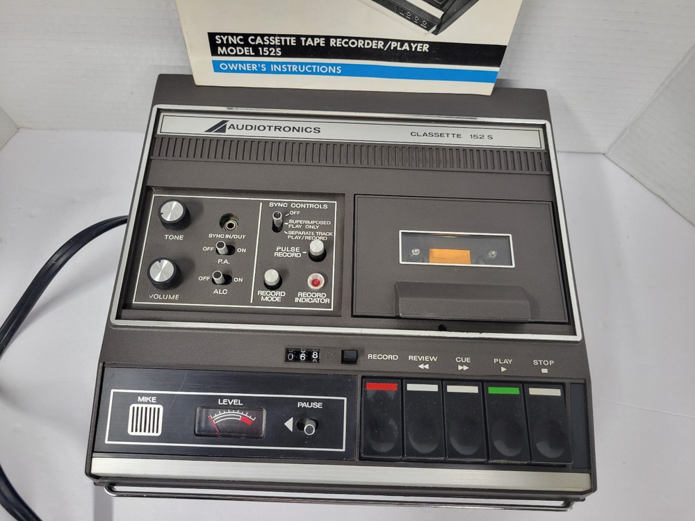 Audiotronics 152S Sync Cassette Recorder Tested - Works - great condition