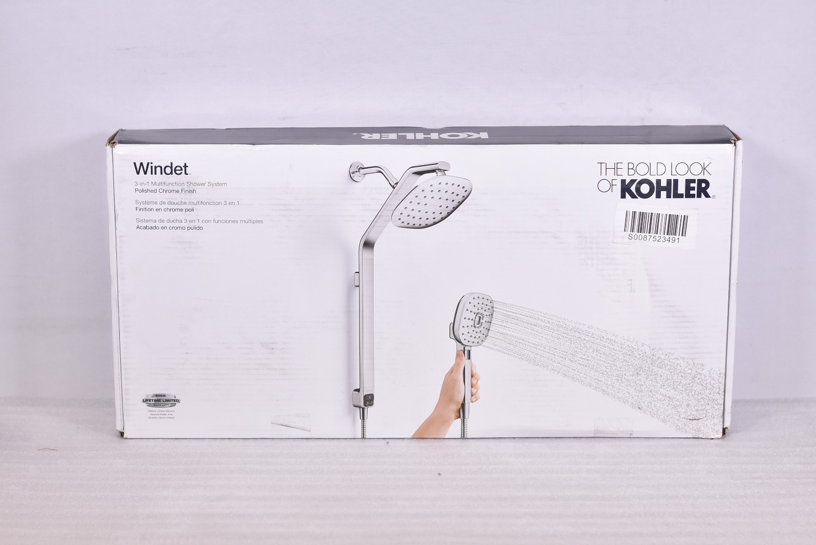 Kohler Windet Showing Rail Combo in Polished Chrome R27971-G-CP