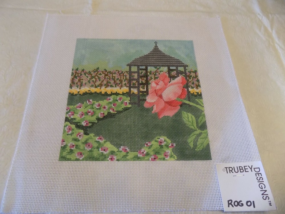 HAND PAINTED GARDEN SCENE 2