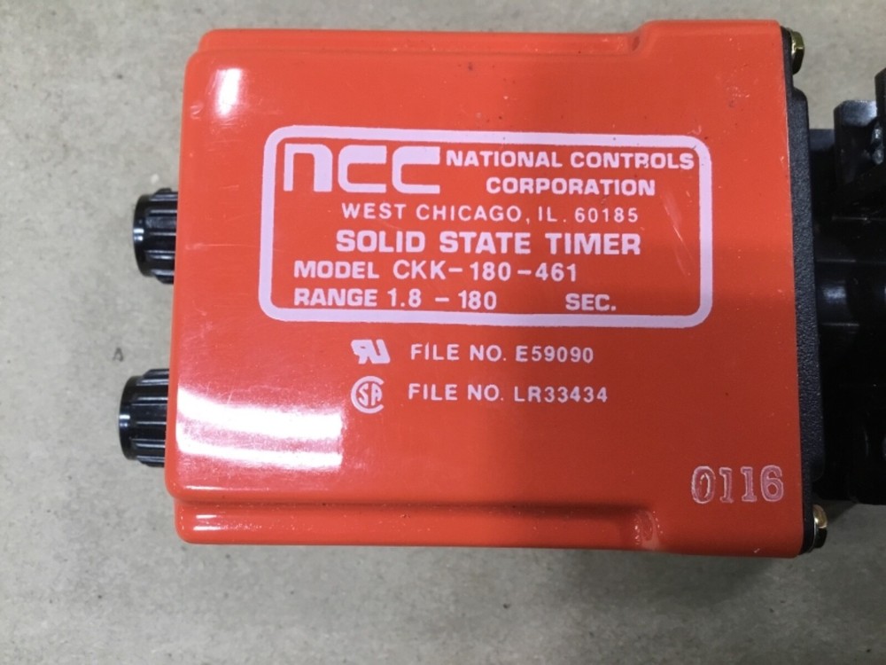 National Controls CKK-180-461 Solid State Timer With Socket #34F94RM