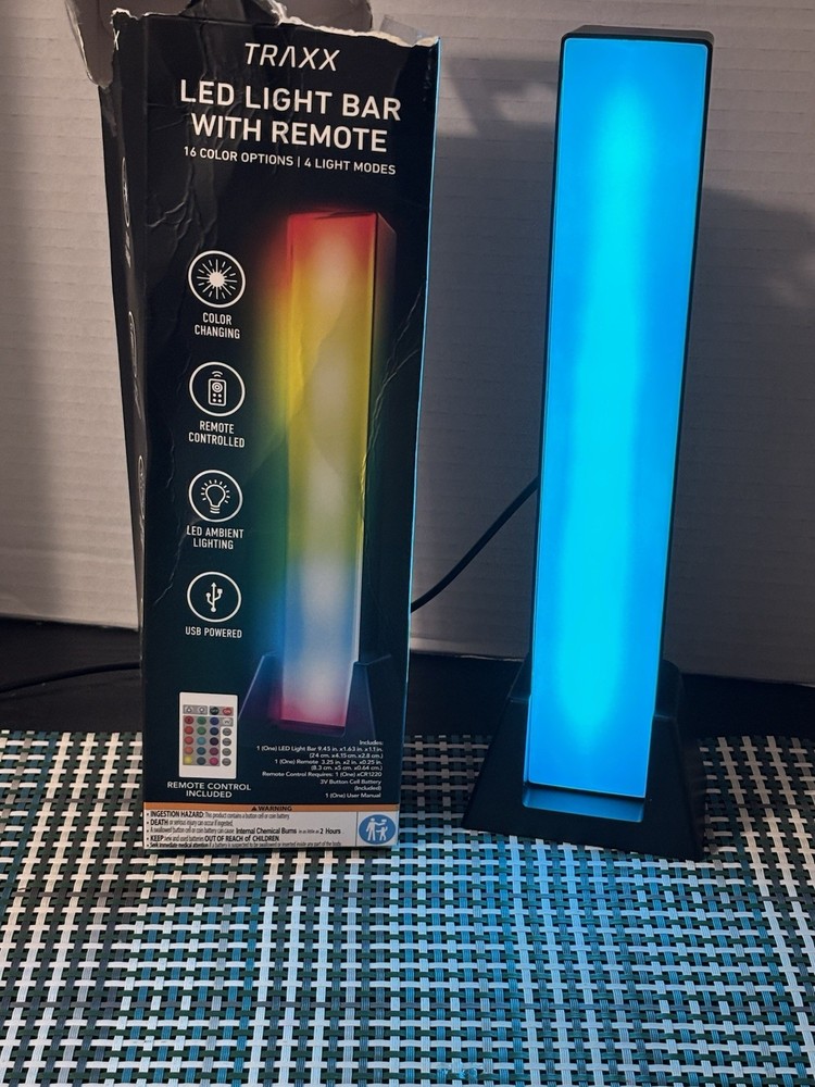 LED Light Bar USB Powered with Remote, 16 Color Options 4 Light Modes