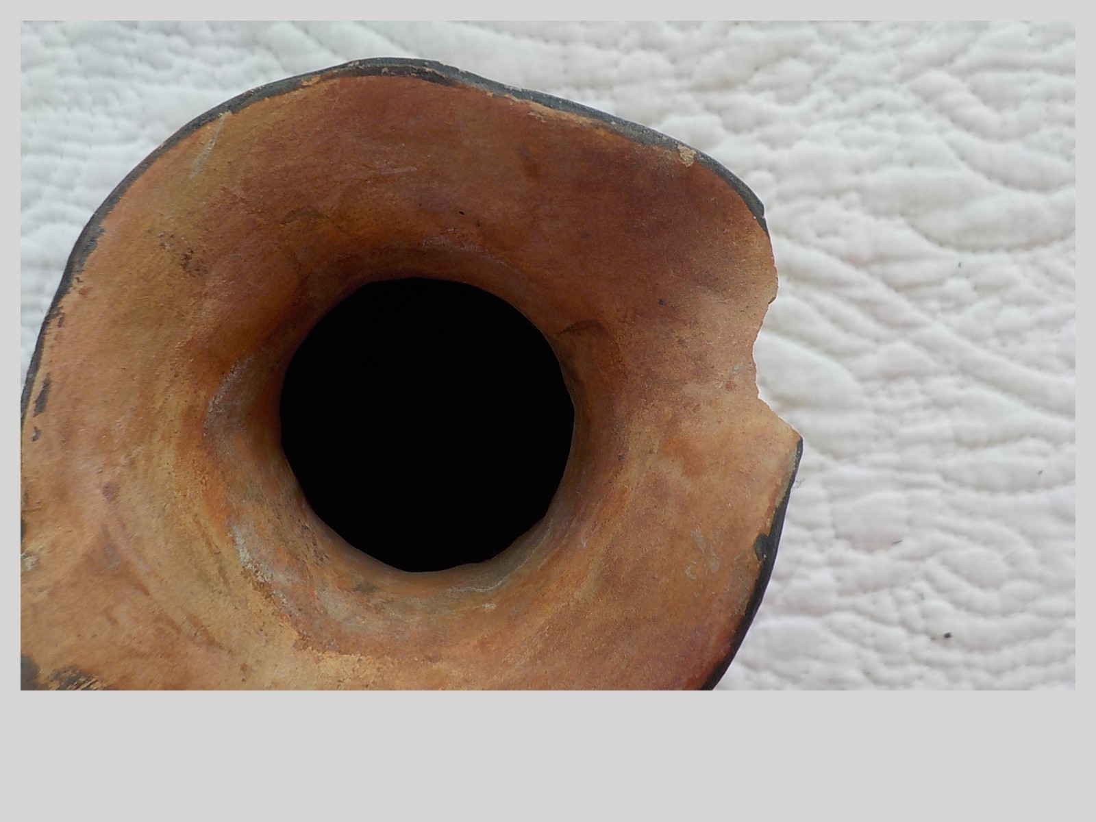 antique SANTO DOMINGO POTTERY PITCHER 5.25" chip