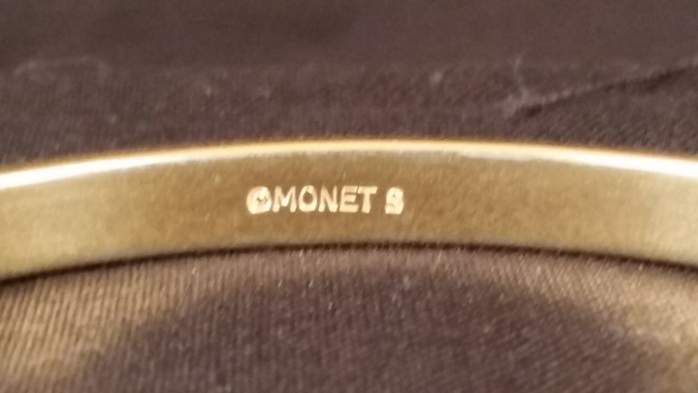Monet Vintage Gold Bangle Bracelet