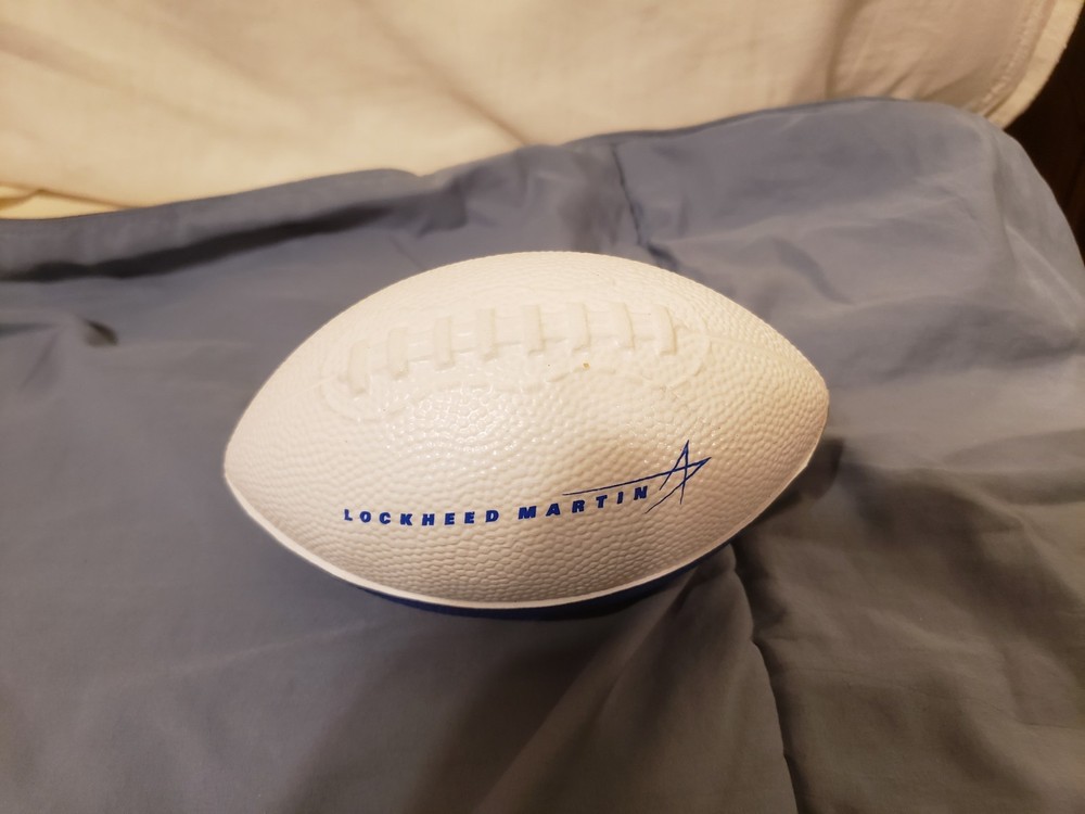 Lockheed Martin Foam Football Blue & White 6"