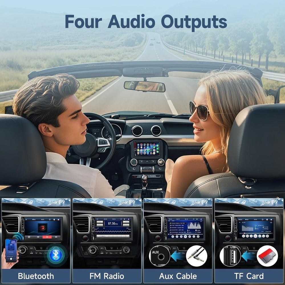 Double Din Multimedia Car Stereo + Backup Camera & Bluetooth