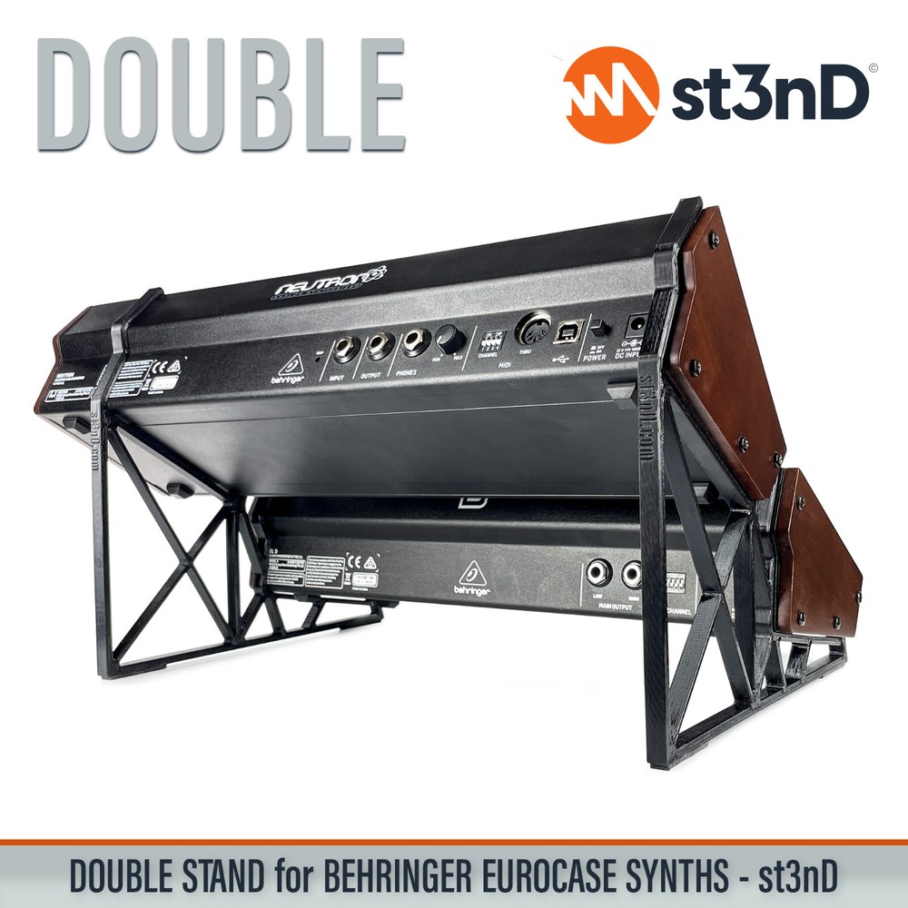 DOUBLE STAND for BEHRINGER EUROCASE INSTRUMENTS AND SYNTHS - 3D Printed