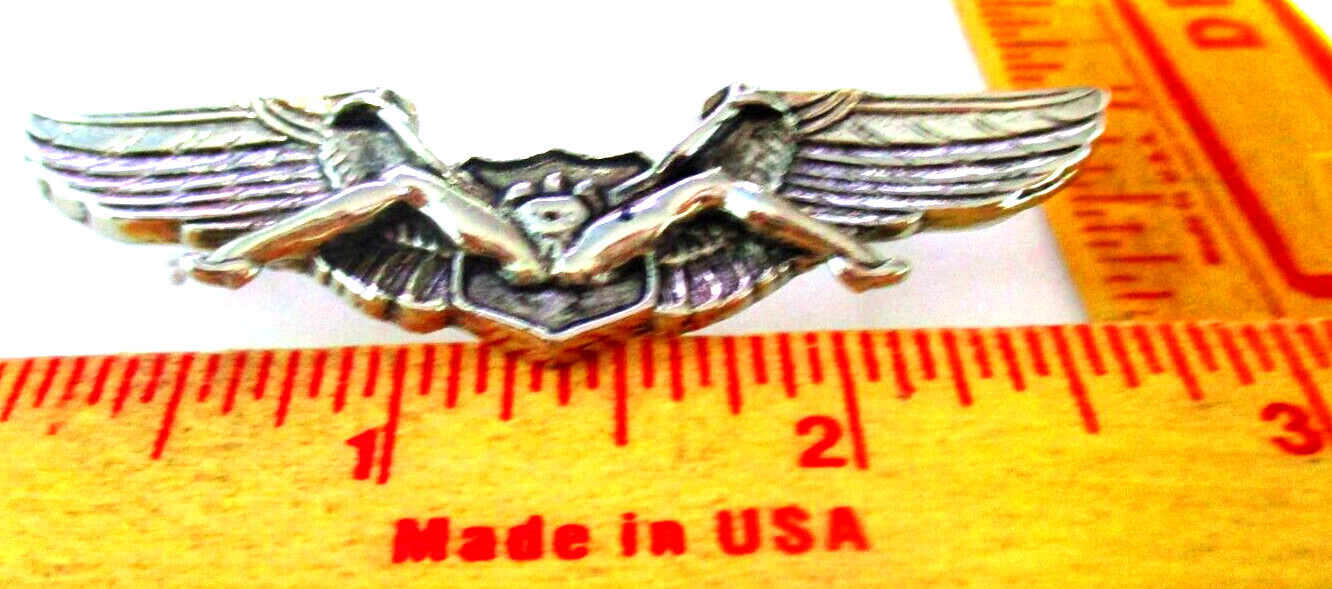bush pilot pin vintage collectible old biker vest hat "Get Your Wings" pinback