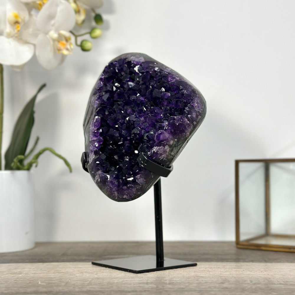 Top Grade Amethyst Crystal Geode on Stand. MWS2679