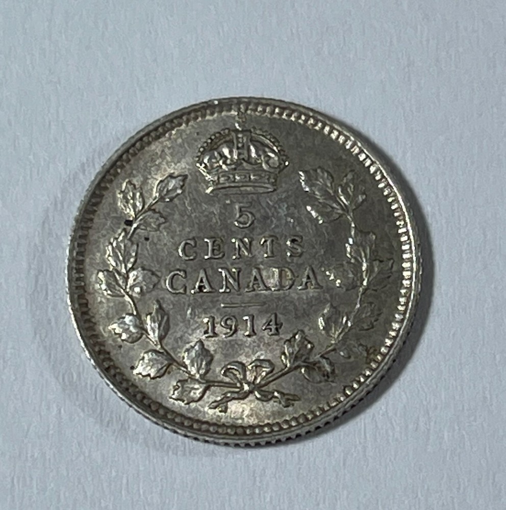 Canada 1914 5C Silver (#2570) Ch AU