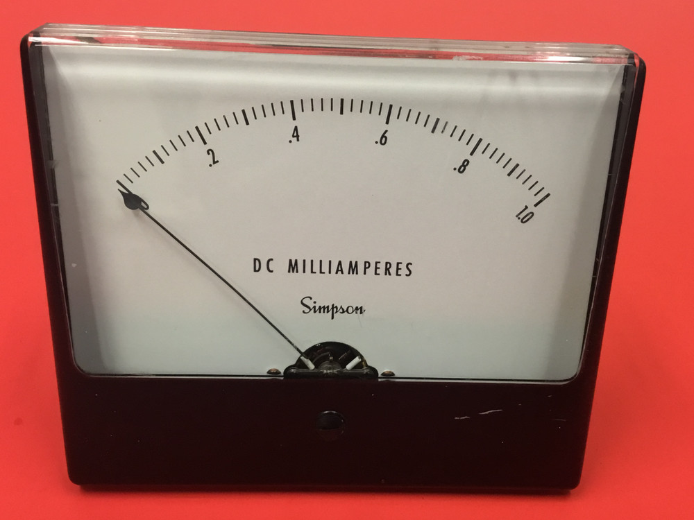 Simpson - DC Milliamperes  Gauge Panel Mount