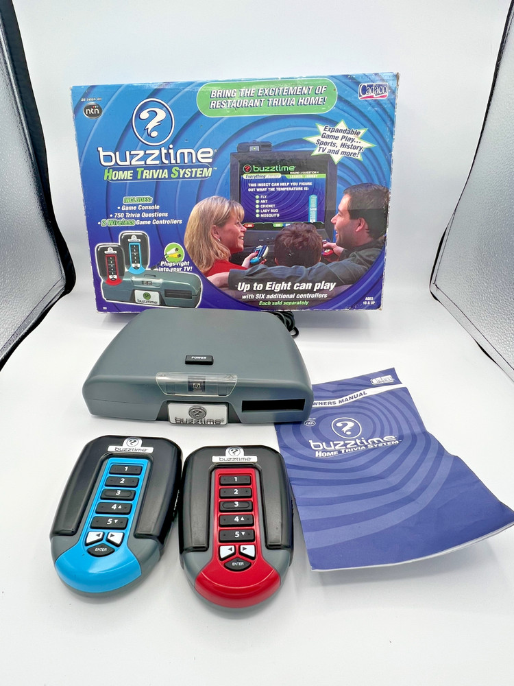 Vintage Buzztime Home Trivia System Plug N Play System Electronic Interactive