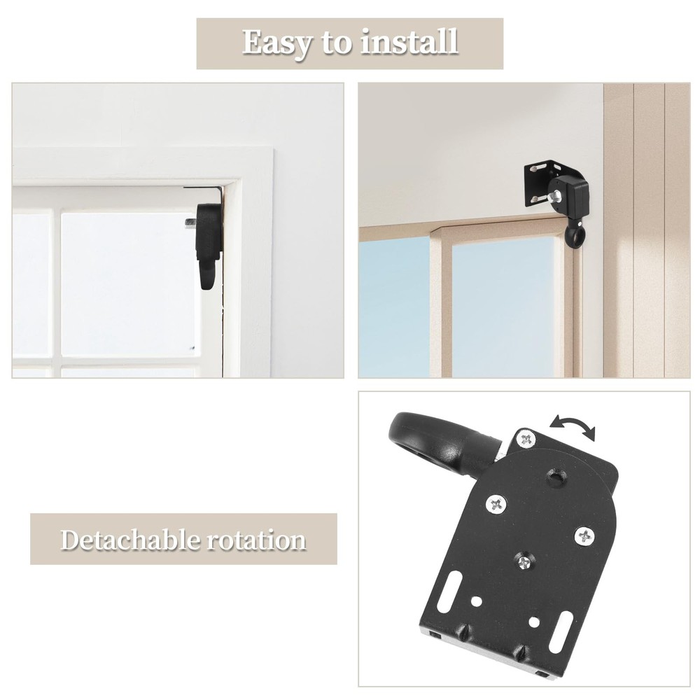 [Enmpnornb] Roller Shade Hardware coolaroo Replacement 1 set bracket, Black