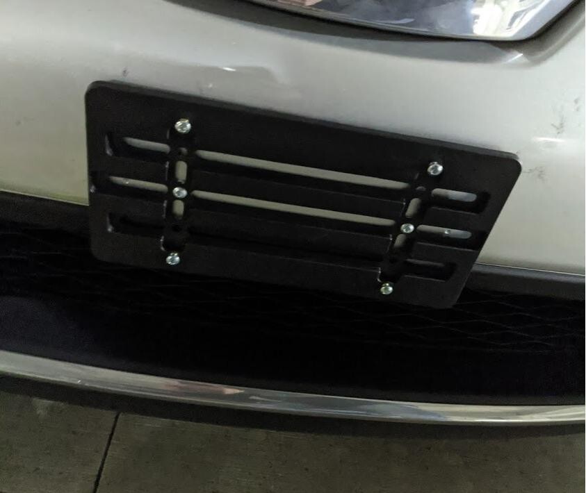 Universal License Plate Tag Holder Mounting Relocator Adapter Bumper Kit Bracket