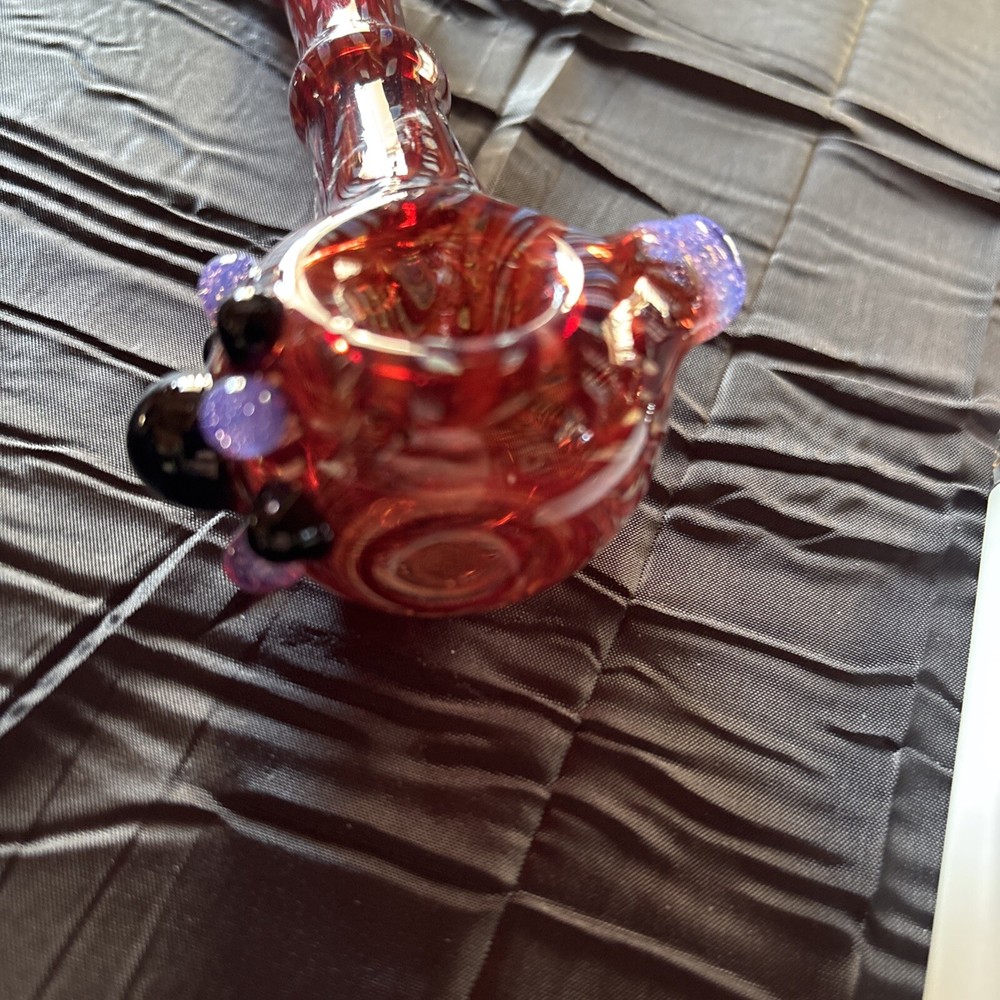 Handmade Glass Pipe Deep Ruby