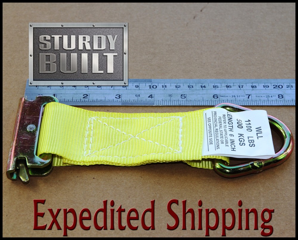 10x E Track Tie Off Rope Cargo Down Straps D Ring Fitting Enclosed Trailer Van