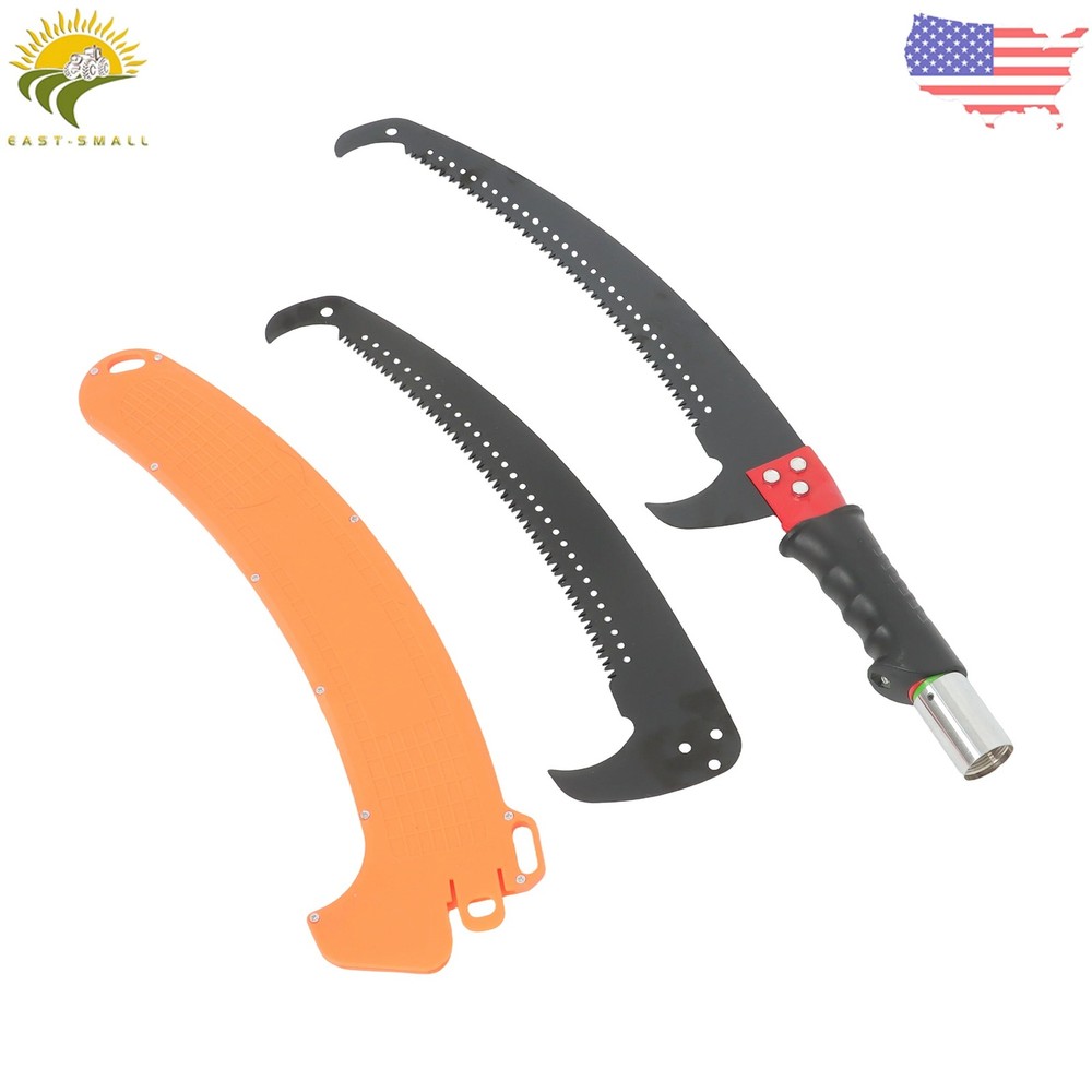 9-Section Telescoping Pole Saw Pruner 30ft Maximum Reach Orange Heavy-Duty