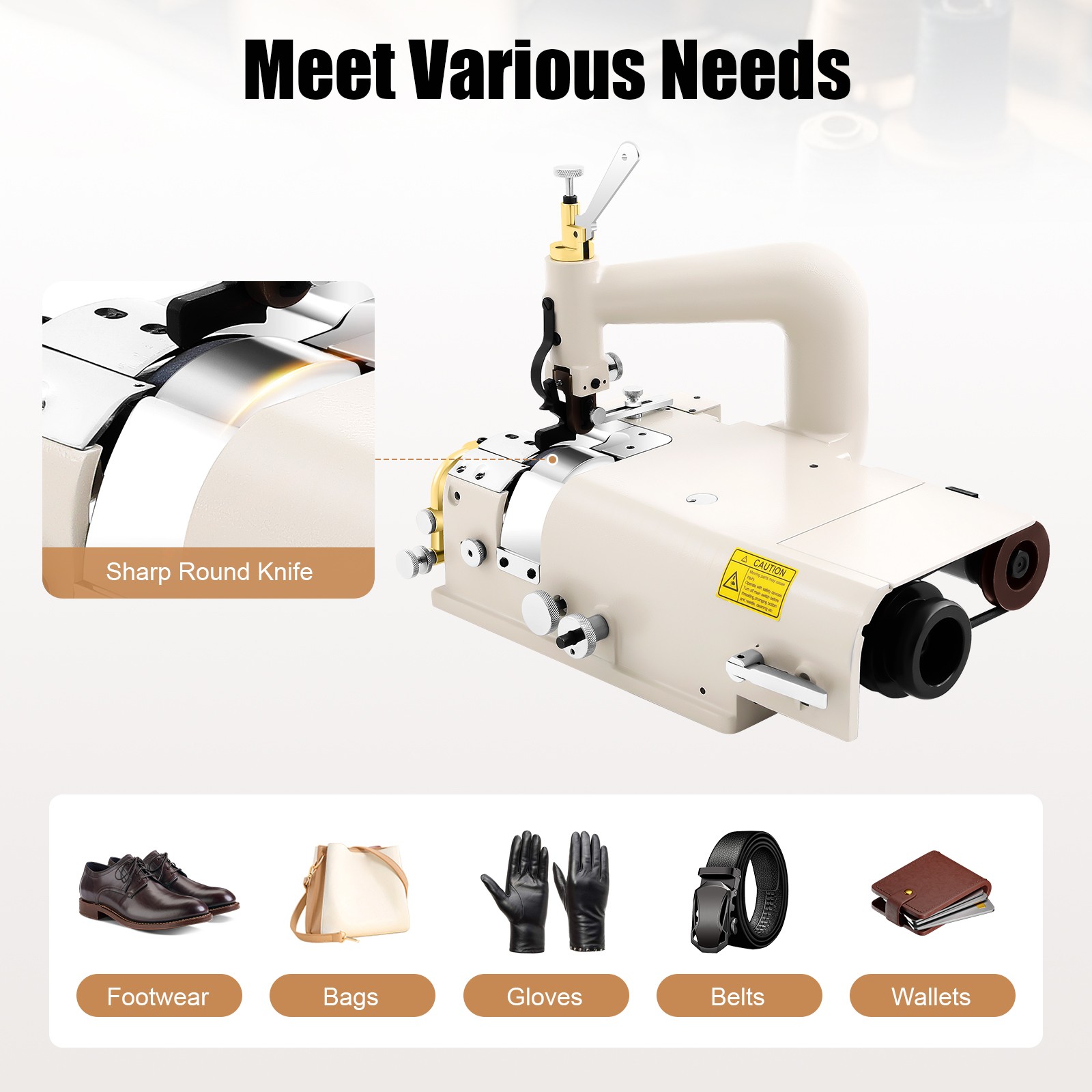 Electric Leather Skiver Skiving Peeling Machine & 600W Brushless Servo Motor Set