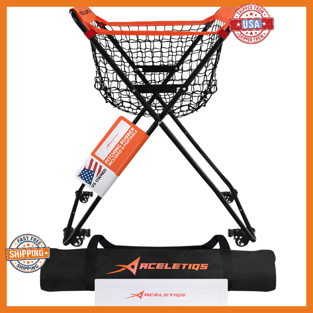Baseball Softball Portable Batting Practice Ball Caddy, Use During Training and