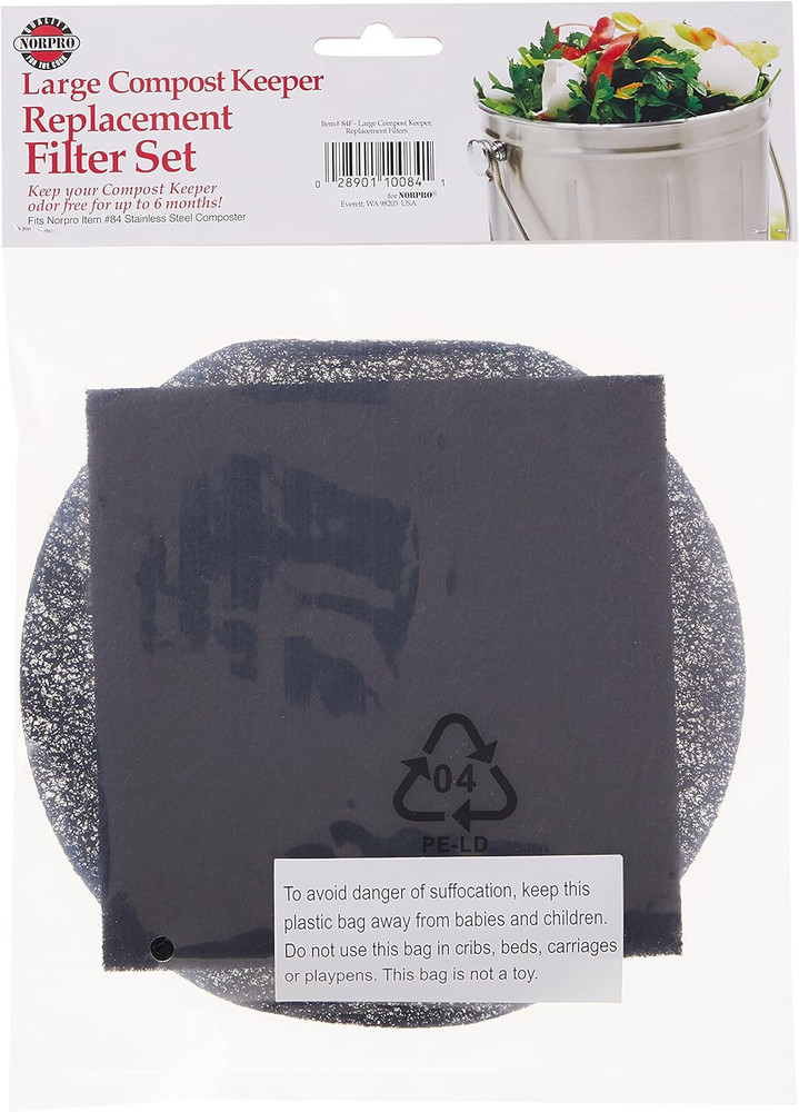 Replacement Filters for Stainless Steel Compost Keeper, 2 Pieces