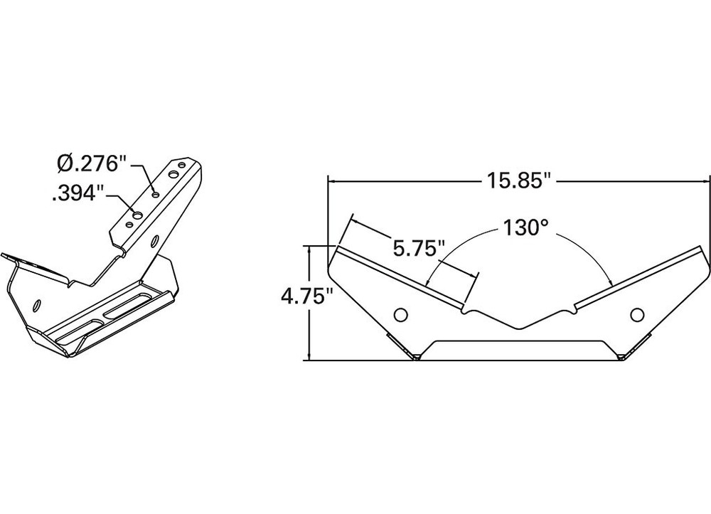 Extreme Max 3005.3871 Pontoon Trailer Bunk Bracket - Each