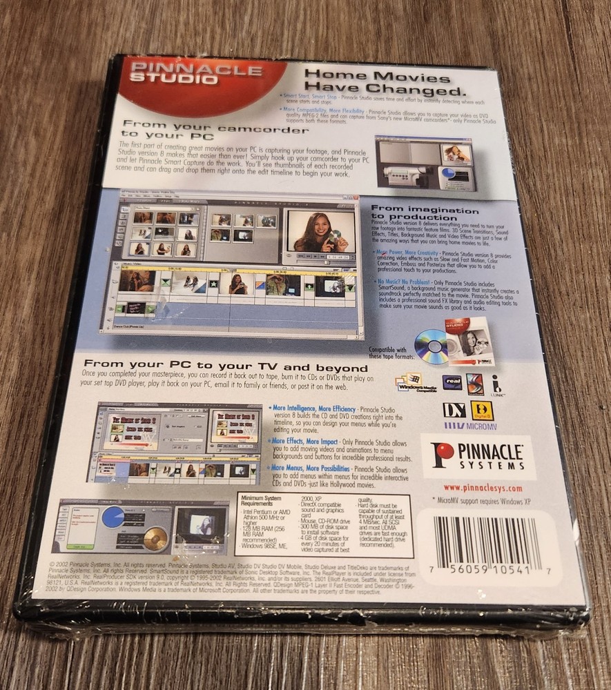 Pinnacle Studio Version 8 Professional Movie Making System New Sealed