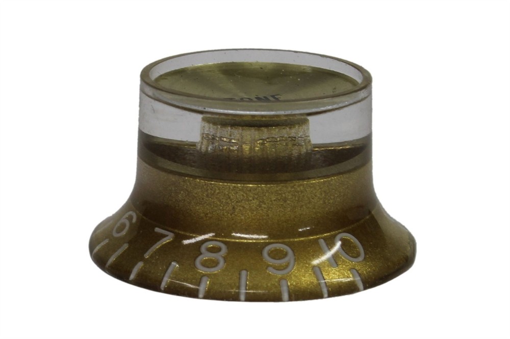 Bell Hat Knobs Gold Reflector for Gibson USA 4pk