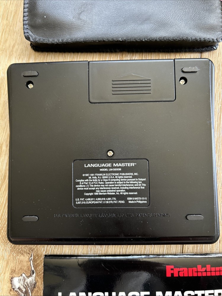 Franklin language master LM 3200 Tested Working Manual Case