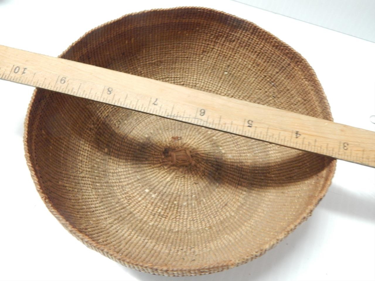 MINT FINE ANTIQUE YUROK (HUPA) CALIFORNIA BASKET HAT - CLEAN AND PRISTINE