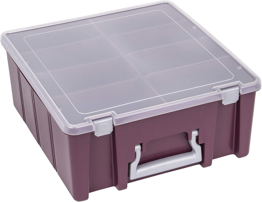 ArtBin 6990ABP Super Satchel Compartment Box - Stackable Durable Art Storage