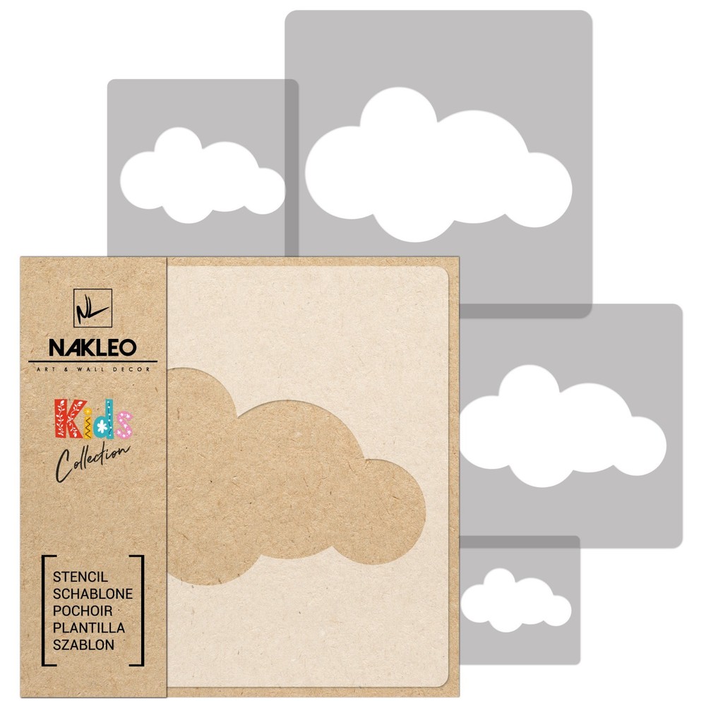 KIDS Reusable Plastic Stencils (5 pcs) // CLOUD #2